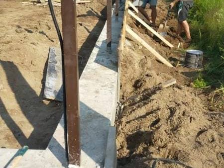 Ленточный фундамент для забора на заказ по выгодной цене в Москве